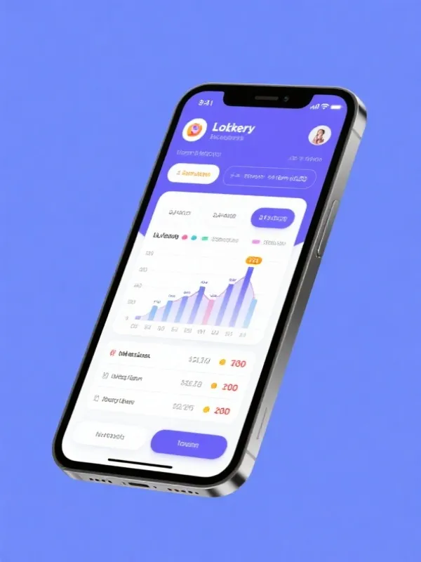英国幸运彩票 APP 界面